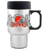 Cleveland Browns Stainless Steel & Pewter Travel Mug