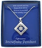 51mOEqV15rL. SL160  Expressions Snowflake Pendant   Peace Love Joy Believe