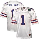 Nike Florida Gators White #1 Replica Customized Jersey