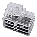 Makeup Case Acrylic Clear Cosmetic Organiser Display Box Jewelry Box Acrylic Makeup Storage 4 Drawers + Top Section