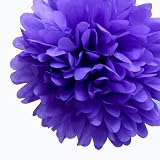 Dress My Cupcake Lavender Tissue Paper Pom Poms Party Kit, Set of 12 - Lavender Bridal Shower Decorations, Lavender Bridal Shower Party Supplies