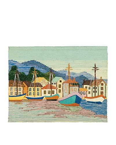 Jute & Co Arazzo Tessuto E Ricamato A Mano Multicolore 45×60 cm