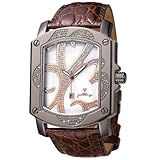 Just Bling Men's JB-6102-M Iconix Brown Ion Stainless Steel Designer Dial Diamond Watch