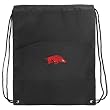University of Arkansas Backpack Bag Drawstring Cinch Black Arkansas Razorbacks Draw String Back Pack - A Great Gift for Boys Girls Students or Adults!