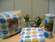 DaDa Bedding Polar Fleece Blanket Twin Polka Dots , Blue