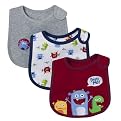 Just One Year- 3pk Bib - Red Monster