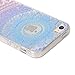 iPhone SE Case, JAHOLAN Beautiful Clear TPU Soft Case Rubber Silicone Skin Cover for iPhone 5/5S/SE - Blue Purple Tribal Mandala