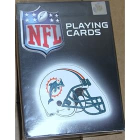 Miami Dolphins Bicycle Brand Playing Cards