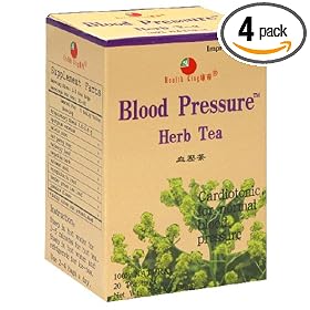 Health King  Blood Pressure Herb Tea, Teabags, 20-Count Box (Pack of 4)