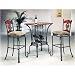 3 PIECE BAR TABLE SET WITH WINE RACK BASE - Bar Table and 2 Bar Chairs