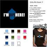 I'M UP HERE! T-Shirt - 100% Baby Rib Jersey Combed Cotton WOMEN'S T-Shirt - Sweat Shop Free
