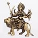 Goddess Figurines Brass Durga Sitting on Her Vehicle Lion 11 inches