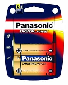 Panasonic Digital Power D Size Alkaline Batteries - 4 Pack