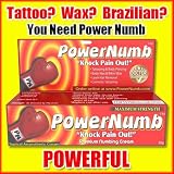 Power Numb 1x30g Tube Powerful Topical Numbing Cream Anesthetic Wax Laser Hair Removal -Pain FREE Procedures!