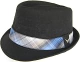 Fender Custom Shop Tonal Floral Black Linen Fedora Plaid Band