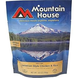 Mountain House Mexican Style Rice and Chicken Freeze Dried 2 Person Pouch - like MRE Food / Meal for Hiking, Camping, Fishing, Hunting and Outdoor Recreation