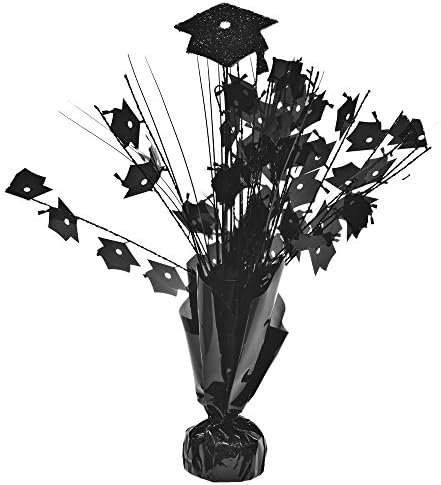 Black Graduation Cap Centerpieces pkg/6