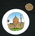 3 button / pin printed with worship, prayer, islam, mosque, building, middle east, arabia, muslim, place
