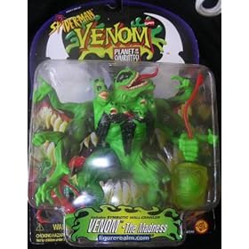  Out of Production Marvel Comics Super Hero Spiderman Venom Planets of the Symbiotes Venom The Madness Surprise Attack Heads in Rare Green Color