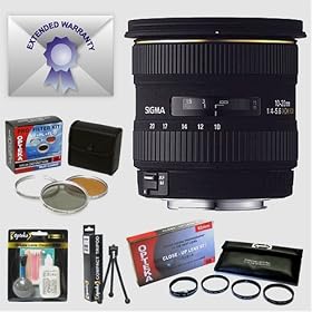Sigma 10-20mm f/4-5.6 EX DC HSM Wide Angle AF Lens & Filters & Close-Up Macro Set & 9 Year Warranty for Nikon SLR