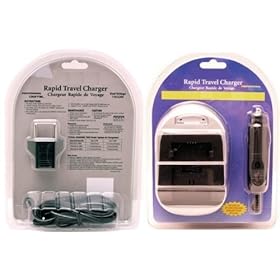 Power2000 Mini Universal 110/220V AC/DC Charger for the Kodak KLIC-8000 Lithium Ion Digital Camera Batteries