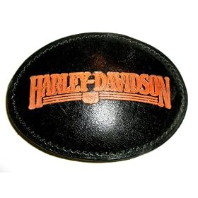 Harley Davidson~ Harley Davidson Belt Buckle~ Genuine Leather~ Approx 3.75