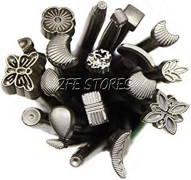 ZFE® Leather Working Saddle Making Tools Carving Leather Craft Stamps Set Pack of 20Pcs