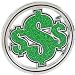 Green Glitter Triple DOLLAR SIGN Belt Buckle