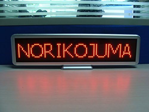 42cm Dot matrix:16x96 Led Text Message Scrolling Display Sign Business Advertising Publicity Programmable Rechargeable (red)