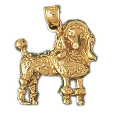 Cheap Girls Jewelry Dazzlers Solid 14k Gold Poodle Dog Charm Pendant Available in three colors from jewelsberry (weights: 2.5 grams only) For Sale
