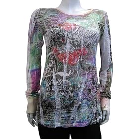 JC Eternity Ladies Burnout Long-sleeve Stud Shirt