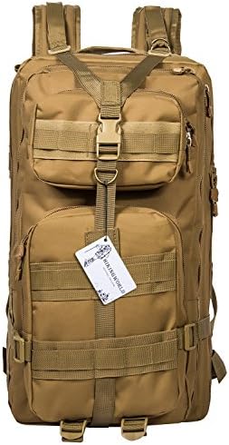 Hikingworld Sport Outdoor Tactical Molle Backpack Military Rucksacks Camping Hiking Trekking Bag-Khaki (50l)