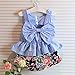 FEITONG Child Kids Girls' Clothing Set Big Bow Vest Shirt Top + Floral Shorts