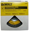 DEWALT DW4905 6-Inch Crimped Bench Wire Wheel, 5/8-Inch-1/2-Inch Arbor, Wide Face .014-Inch