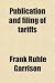 Publication and filing of tariffs