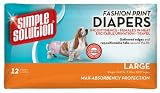 Simple Solution Fashion Disposable Diapers, 12 Count, Large