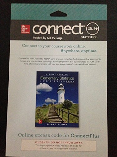 ConnectPlus Statistics by ALEKS Access Card for Elementary Statistics: A Brief Version