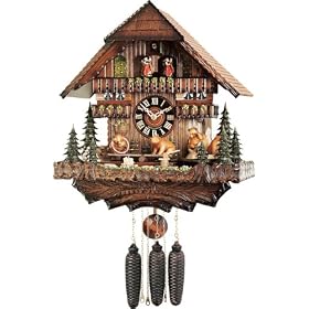 River City Clocks MD878-16 Eight Day Musical Cuckoo Clock with Dancers, Bears Seesaw And... by River City Clocks