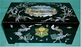 Jewelry Boxes Asian Art Dragon Bird Mother Pearl Black Gift Ideas