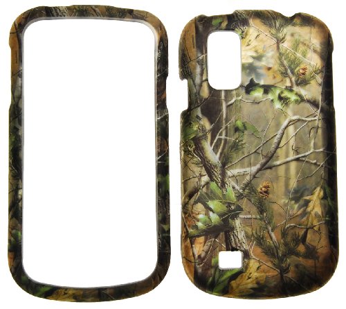 IMAGITOUCH(TM) For ZTE Prelude Z993 Avail 2 Z992 (StraightTalk AT&T) Rubberized Design Snap On Hard Case Cover Protector Faceplate - Green Leaves Real Tree Hunter Camo Camouflage