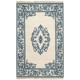 Filigree Aubusson Area Rug, 5-footx8-foot, BLUE from Home Decorators Collection