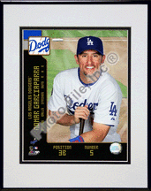 Nomar Garciaparra 2008 Studio Double Matted 8O x 10O Photograph in Black Anodized Aluminum Frame