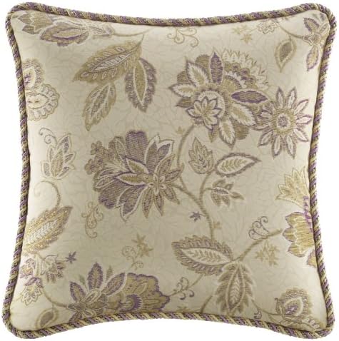 Croscill Home Fashions Garden Mist Square Pillow, Lavender, 18-Inch by 18-Inch