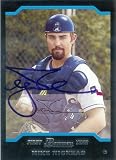 Mike Nickeas Signed Texas Rangers 04 Bowman Rookie Card