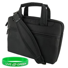ASUS Eee PC 1000HA 10-Inch Netbook Carrying Bag Case with Shoulder Strap and Handles - Black