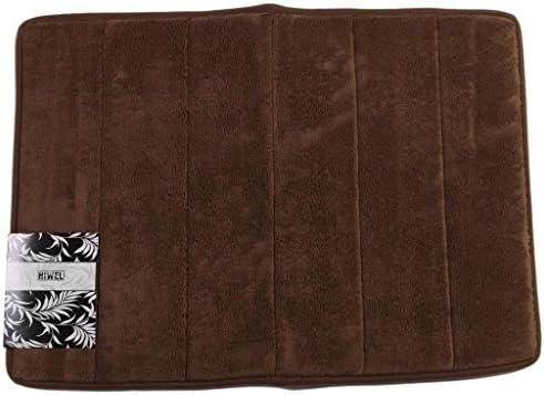 Hiwel Microfiber Bath Mat with Memory Foam Interior, Deep Linen, 17 by 24 Inch