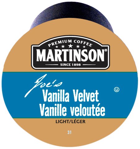Martinson Joe's Coffee, Vanilla Velvet, 24 Count (Pack of 4) Single Serve RealCups