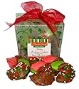 Belgian Milk Chocolate Dipped Holiday Fortune Cookies
