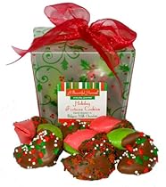 Belgian Milk Chocolate Dipped Holiday Fortune Cookies