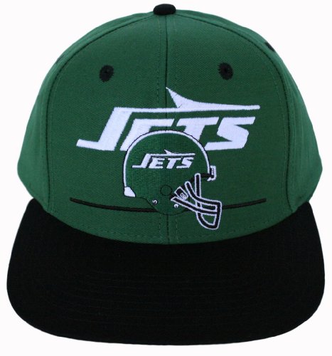New York Jets Two Tone Green/Black Line Script Snapback Adjustable Flatbill Hat
